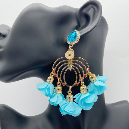 Flower Tassel Earrings