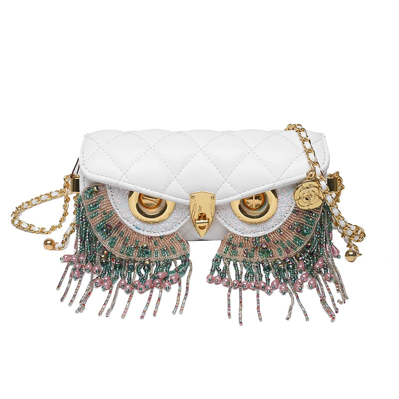 Tasseled Owl Purse