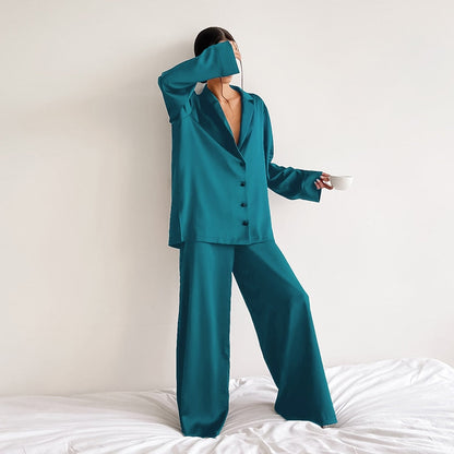 Satin Pajama Trouser Suit