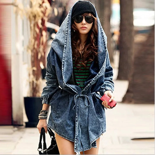 Oversized Denim Hoodie