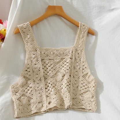 Cotton Crochet Crop Tops