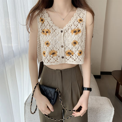 Cotton Crochet Crop Tops