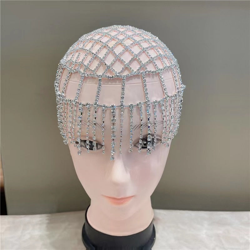 Crystal Mesh Cap