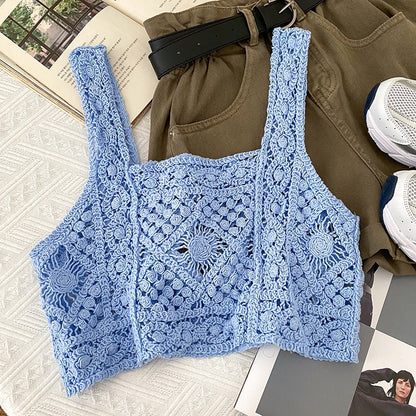 Cotton Crochet Crop Tops