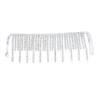 Tasseled Crystal Cuff Anklet