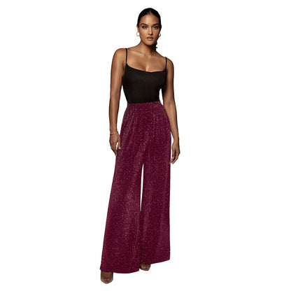 Glitter Loose Wide Leg Pants