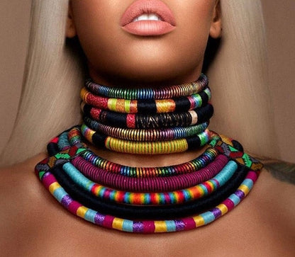 African Rope Bib Choker