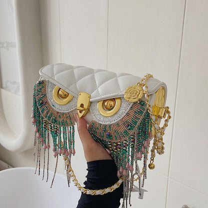 Tasseled Owl Purse