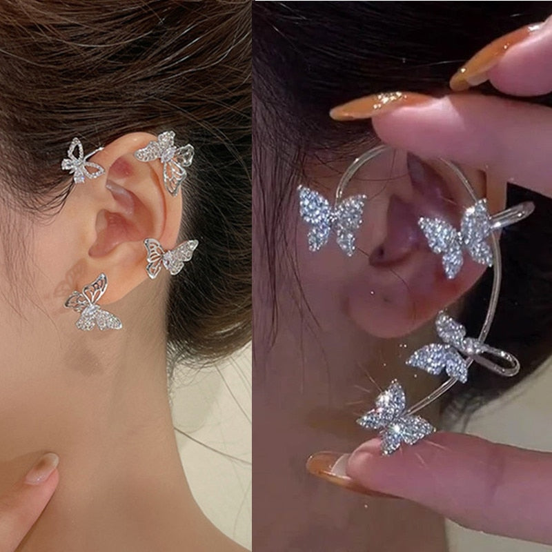 Crystal Color Butterfly Earrings for Women