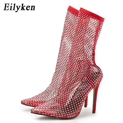 Crystal Mesh Boots