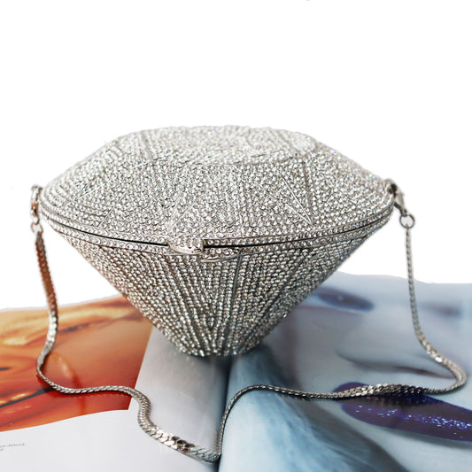 Diamond Shaped Crystal Clutch