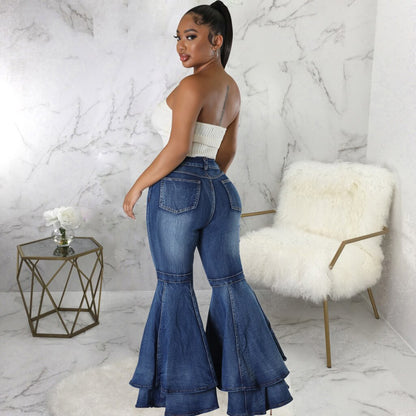 Vintage Flare High Waist Stretch Denim