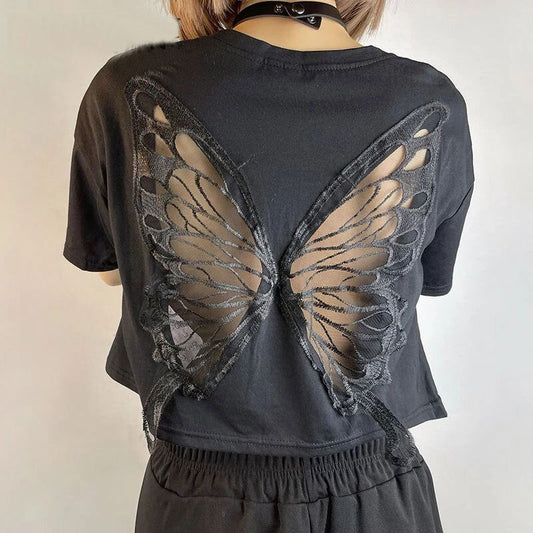Butterfly Back Distressed T