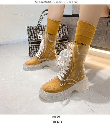 Transparent Ankle Boots