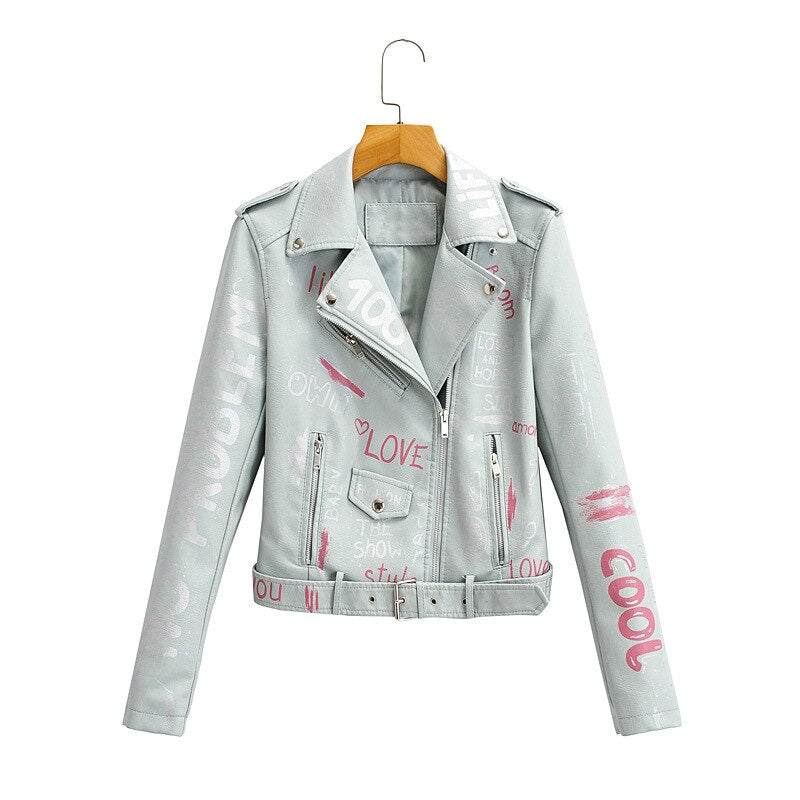 Graffiti Biker Jacket