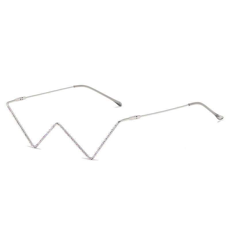 V Shaped Hollow Half Framed Glasses