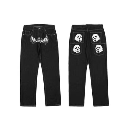 Hollowed Flared Denim Trousers