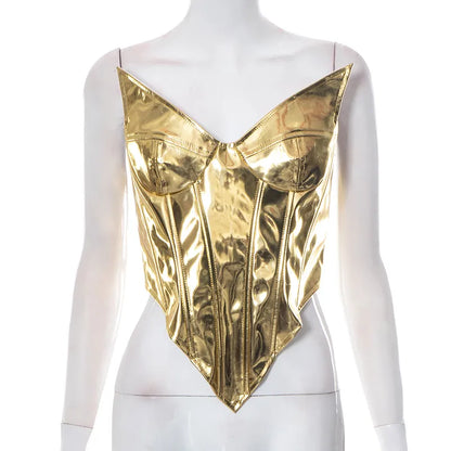 Metallic Crop Tops