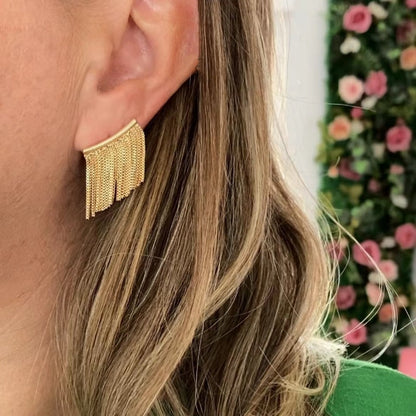 Gold Tassel Earring