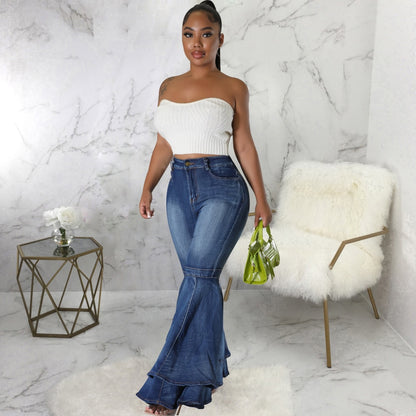 Vintage Flare High Waist Stretch Denim