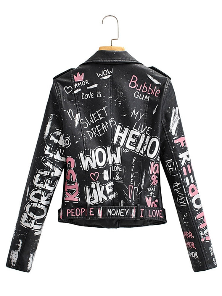 Graffiti Biker Jacket