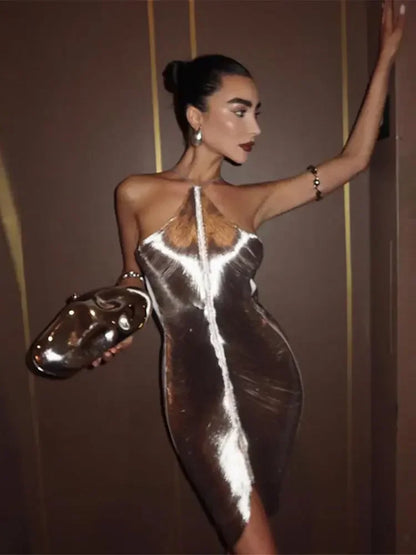 Hanging Metallic Dress