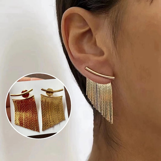 Gold Tassel Earring