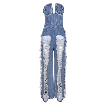 Denim Cotton Jumpsuit