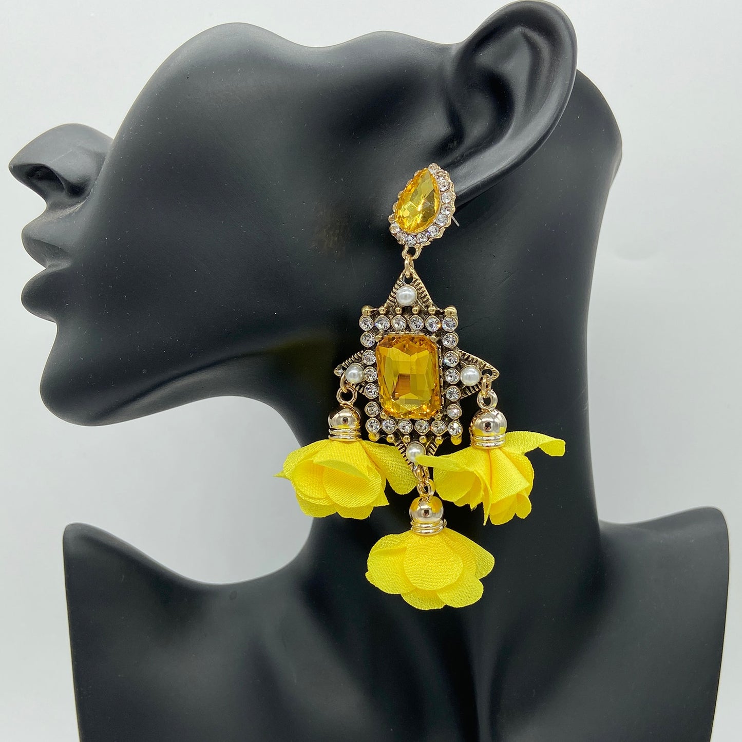 Flower Tassel Earrings