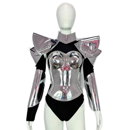 Silver Armor Bodysuit
