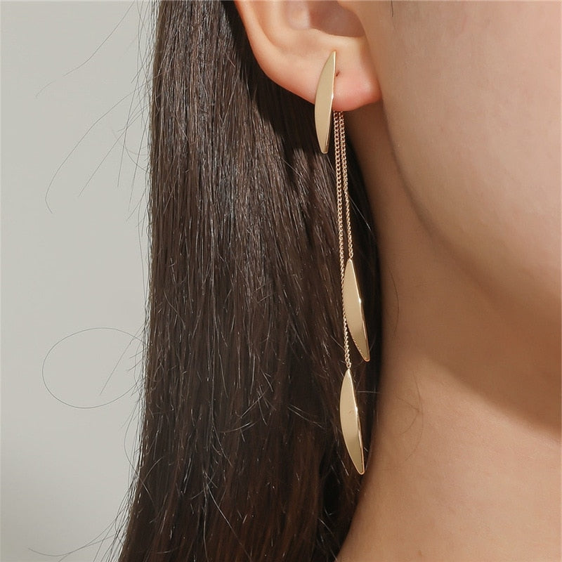 Gold Tassel Earring