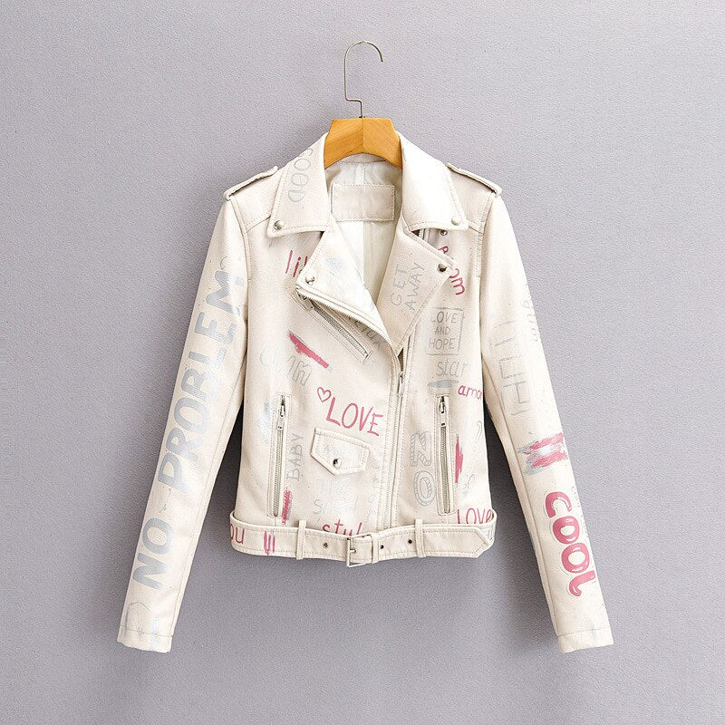 Graffiti Biker Jacket