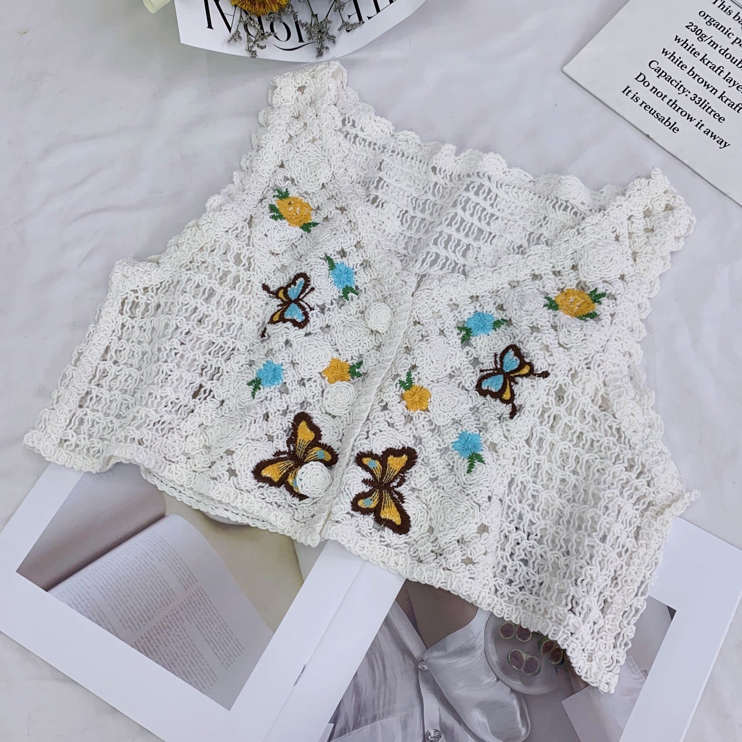 Cotton Crochet Crop Tops