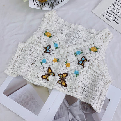 Cotton Crochet Crop Tops