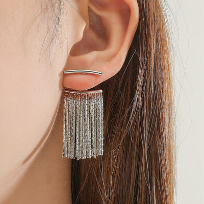 Gold Tassel Earring