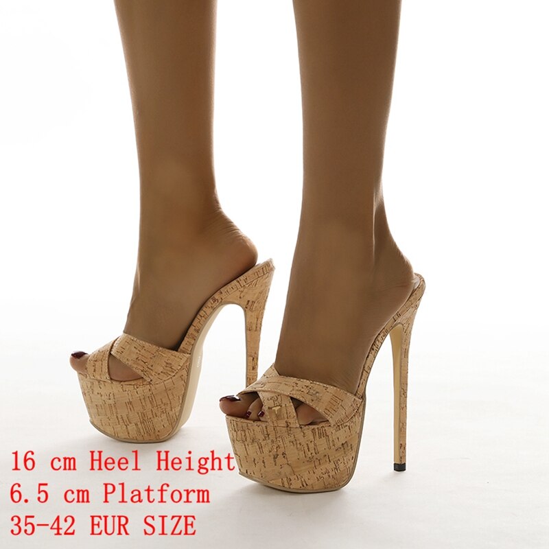 Straw Cork Platform Sandals