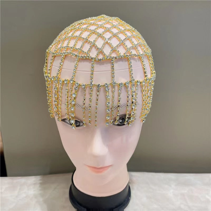 Crystal Mesh Cap