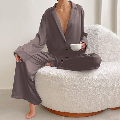 Satin Pajama Trouser Suit