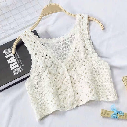 Cotton Crochet Crop Tops