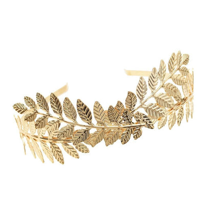 Metal Gold Leaf Tiara