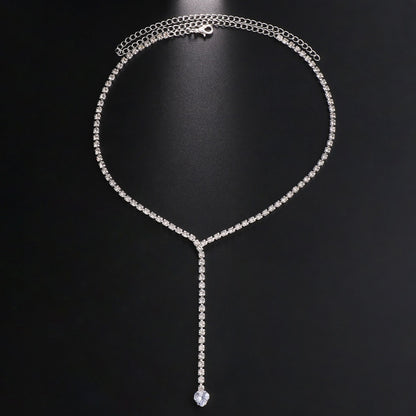 Double Layered Crystal Collar Choker