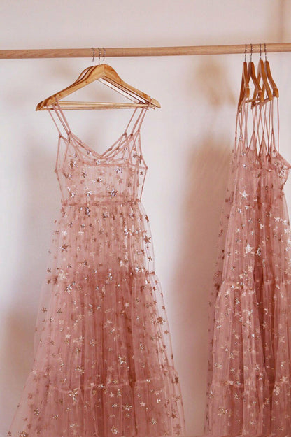 sparkling mesh dress