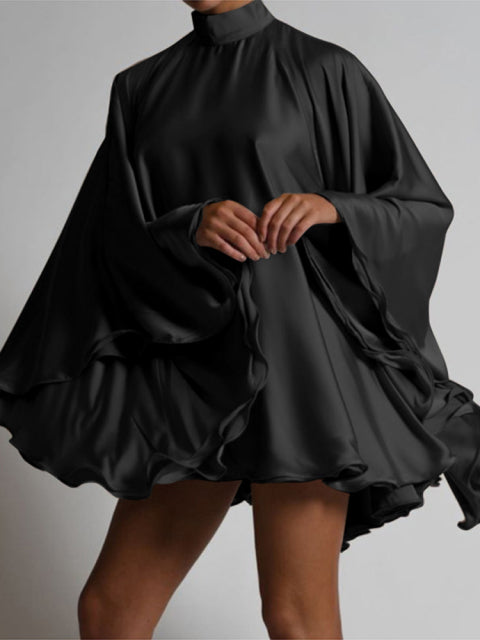 Satin Flare Mini Dress